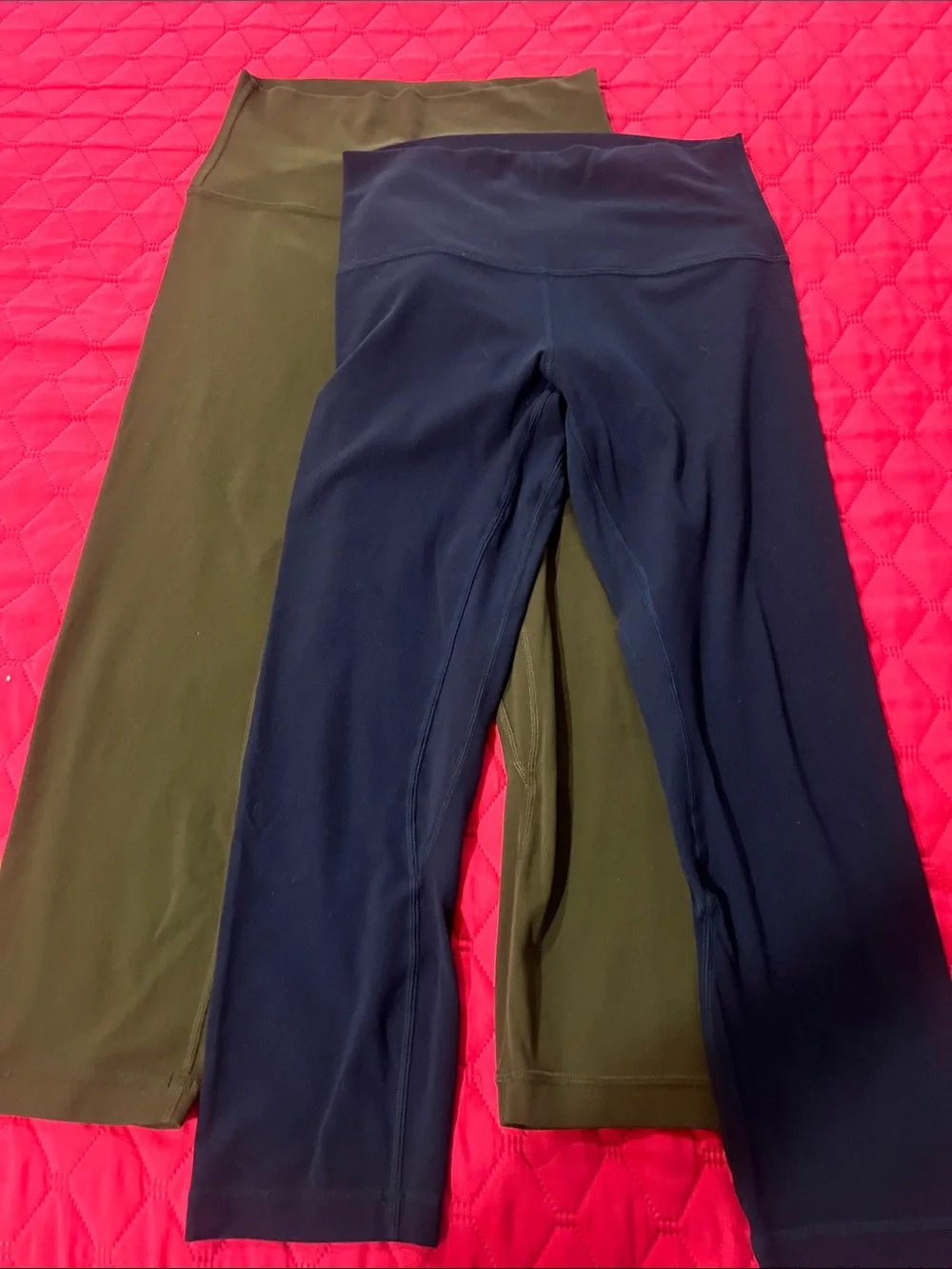 lululemon athletica Capri Leggings in Olive and Navy, Bundle of 2.